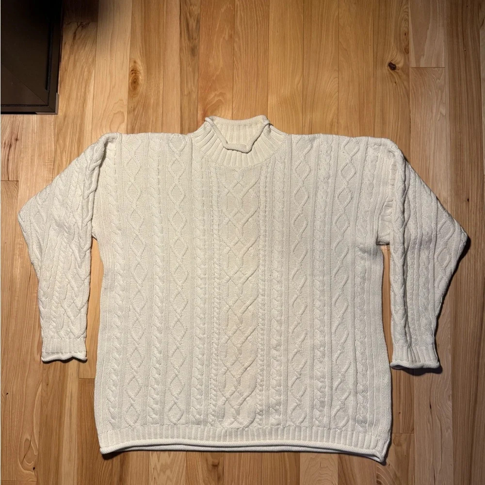 Vintage 100% Baumwolle  Cable Knit Sweater​